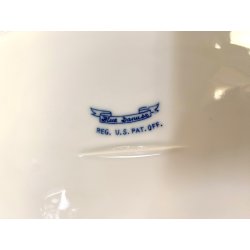 SERVIZIO PIATTI PORCELLANA VINTAGE Blue Danube U.S. Pat. Off 66pz Blue Onion JAP