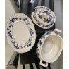 SERVIZIO PIATTI PORCELLANA VINTAGE Blue Danube U.S. Pat. Off 66pz Blue Onion JAP