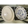 SERVIZIO PIATTI PORCELLANA VINTAGE Blue Danube U.S. Pat. Off 66pz Blue Onion JAP