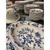 SERVIZIO PIATTI PORCELLANA VINTAGE Blue Danube U.S. Pat. Off 66pz Blue Onion JAP