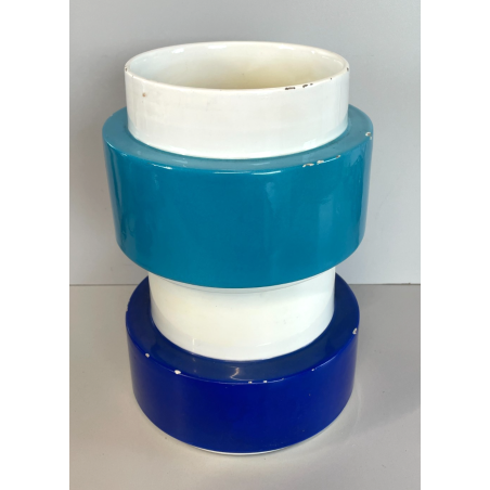 VASO CERAMICA SMALTATO DESIGNER SILVIO PIANO VINTAGE ITALIA VASE ANNI '60s