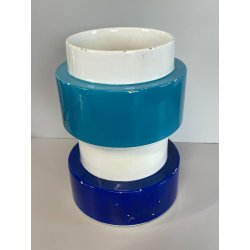 VASO CERAMICA SMALTATO DESIGNER SILVIO PIANO VINTAGE ITALIA VASE ANNI '60s