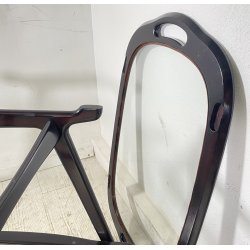 CARRELLO BAR LEGNO VETRO DESIGN CESARE LACCA ANNI 70 ITALY BAR TROLLEY