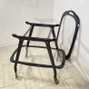 CARRELLO BAR LEGNO VETRO DESIGN CESARE LACCA ANNI 70 ITALY BAR TROLLEY