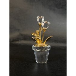 SWAROVSKI CRYSTAL MEMORIES VASO FIORI FLOWERPOT  208885 MANCANZA 1 FIORE