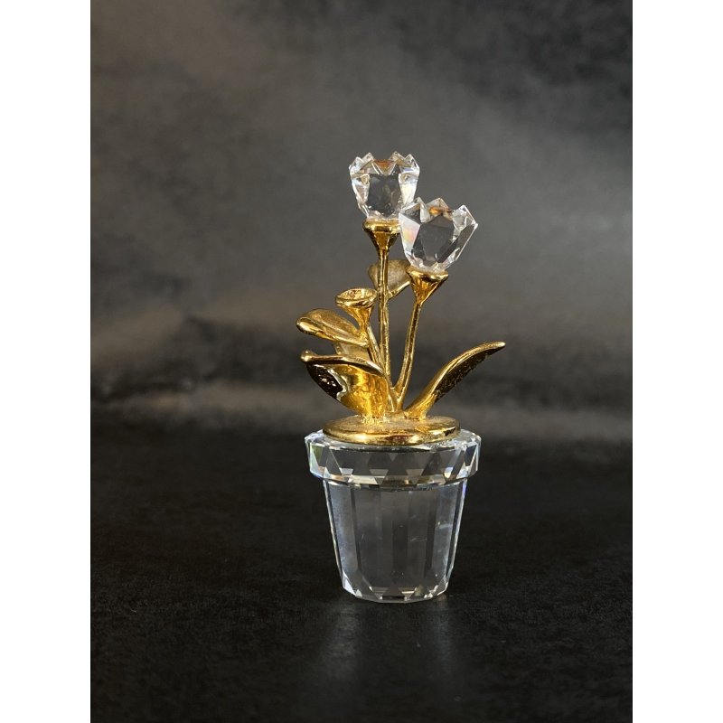 SWAROVSKI CRYSTAL MEMORIES VASO FIORI FLOWERPOT  208885 MANCANZA 1 FIORE