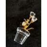 SWAROVSKI CRYSTAL MEMORIES VASO FIORI FLOWERPOT  208885 MANCANZA 1 FIORE