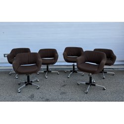 SET 6 SEDIA POLTRONA GIREVOLE Olli Mannermaa PER Cassina MOD "1106" DESIGN 1959