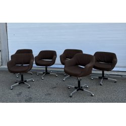 SET 6 SEDIA POLTRONA GIREVOLE Olli Mannermaa PER Cassina MOD "1106" DESIGN 1959