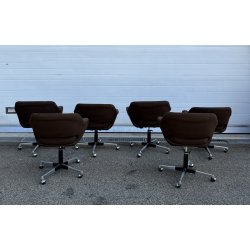 SET 6 SEDIA POLTRONA GIREVOLE Olli Mannermaa PER Cassina MOD "1106" DESIGN 1959
