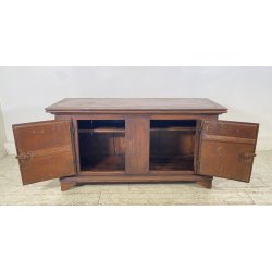ANTICA PICCOLA CREDENZA 1900 LEGNO CUCINA EPOCA DISPENSA 2 ANTE RUSTICA