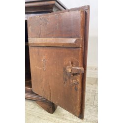 ANTICA PICCOLA CREDENZA 1900 LEGNO CUCINA EPOCA DISPENSA 2 ANTE RUSTICA