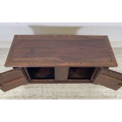 ANTICA PICCOLA CREDENZA 1900 LEGNO CUCINA EPOCA DISPENSA 2 ANTE RUSTICA