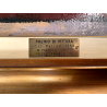 GRANDE DIPINTO OLIO F. Fedeli PAESAGGIO INDUSTRIALE RAFFINERIA Cifpetroli '56