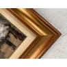 GRANDE DIPINTO OLIO F. Fedeli PAESAGGIO INDUSTRIALE RAFFINERIA Cifpetroli '56