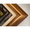 GRANDE DIPINTO OLIO F. Fedeli PAESAGGIO INDUSTRIALE RAFFINERIA Cifpetroli '56