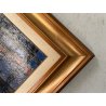 GRANDE DIPINTO OLIO F. Fedeli PAESAGGIO INDUSTRIALE RAFFINERIA Cifpetroli '56