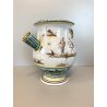 BROCCA VERSATOIO CERAMICA Albisola SAVONA DECORO CALLIGRAFICO PAESAGGIO FIGURE