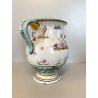BROCCA VERSATOIO CERAMICA Albisola SAVONA DECORO CALLIGRAFICO PAESAGGIO FIGURE