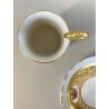 VINTAGE MUG TAZZA CAFFè THE PIATTINO COORDINATO DECORATA A MANO Meissen '900