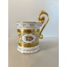 VINTAGE MUG TAZZA CAFFè THE PIATTINO COORDINATO DECORATA A MANO Meissen '900