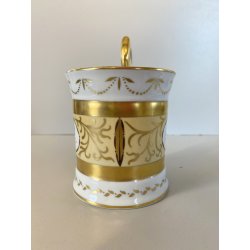 VINTAGE MUG TAZZA CAFFè THE PIATTINO COORDINATO DECORATA A MANO Meissen '900