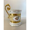 VINTAGE MUG TAZZA CAFFè THE PIATTINO COORDINATO DECORATA A MANO Meissen '900