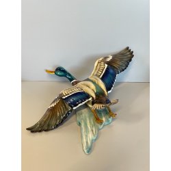 ANTICA SCULTURA ANATRA GIUSEPPE TAGLIARIOL TAY CERAMICA SMALTATA ANNI 60 DUCK