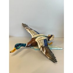 ANTICA SCULTURA ANATRA GIUSEPPE TAGLIARIOL TAY CERAMICA SMALTATA ANNI 60 DUCK
