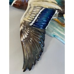 ANTICA SCULTURA ANATRA GIUSEPPE TAGLIARIOL TAY CERAMICA SMALTATA ANNI 60 DUCK
