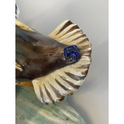 ANTICA SCULTURA ANATRA GIUSEPPE TAGLIARIOL TAY CERAMICA SMALTATA ANNI 60 DUCK