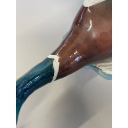 ANTICA SCULTURA ANATRA GIUSEPPE TAGLIARIOL TAY CERAMICA SMALTATA ANNI 60 DUCK