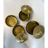 SET 4 SCATOLE DECORATIVE SILVERPLATED BRASS BOWL WITH LID MID CENTURY MODERN '50