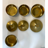SET 4 SCATOLE DECORATIVE SILVERPLATED BRASS BOWL WITH LID MID CENTURY MODERN '50