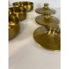 SET 4 SCATOLE DECORATIVE SILVERPLATED BRASS BOWL WITH LID MID CENTURY MODERN '50