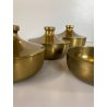 SET 4 SCATOLE DECORATIVE SILVERPLATED BRASS BOWL WITH LID MID CENTURY MODERN '50
