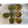 SET 4 SCATOLE DECORATIVE SILVERPLATED BRASS BOWL WITH LID MID CENTURY MODERN '50
