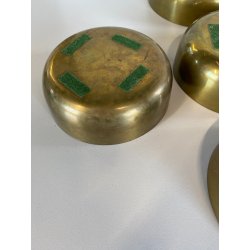 SET 4 SCATOLE DECORATIVE SILVERPLATED BRASS BOWL WITH LID MID CENTURY MODERN '50