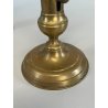ANTICA PICCOLA COPPIA CANDELIERI PORTA CANDELA OTTONE 18h 1900 EIETTORE CERA
