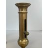 ANTICA PICCOLA COPPIA CANDELIERI PORTA CANDELA OTTONE 18h 1900 EIETTORE CERA