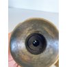 ANTICA PICCOLA COPPIA CANDELIERI PORTA CANDELA OTTONE 18h 1900 EIETTORE CERA