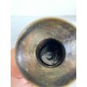 ANTICA PICCOLA COPPIA CANDELIERI PORTA CANDELA OTTONE 18h 1900 EIETTORE CERA