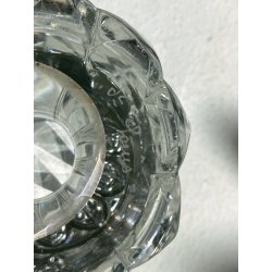 GRANDE VASO CRISTALLO ST. Louis FRANCIA FIRMATO BASE VINTAGE GLASS 28cm/h  '70s