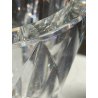 GRANDE VASO CRISTALLO ST. Louis FRANCIA FIRMATO BASE VINTAGE GLASS 28cm/h  '70s