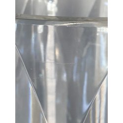 GRANDE VASO CRISTALLO ST. Louis FRANCIA FIRMATO BASE VINTAGE GLASS 28cm/h  '70s