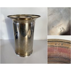 PORTA BOTTIGLIE GLACETTE METALLO ARGENTATO DESIGN Guido Galbiati ARGENTIERE '60