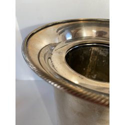 PORTA BOTTIGLIE GLACETTE METALLO ARGENTATO DESIGN Guido Galbiati ARGENTIERE '60