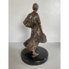 ANTICA SCULTURA in BRONZO ATTR. Enrico Marcello Zosi LAVANDAIA CONTADINA 23 cm/h