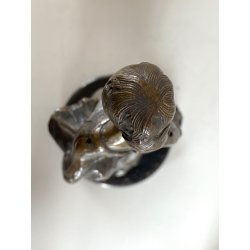 ANTICA SCULTURA in BRONZO ATTR. Enrico Marcello Zosi LAVANDAIA CONTADINA 23 cm/h