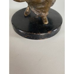 ANTICA SCULTURA in BRONZO ATTR. Enrico Marcello Zosi LAVANDAIA CONTADINA 23 cm/h